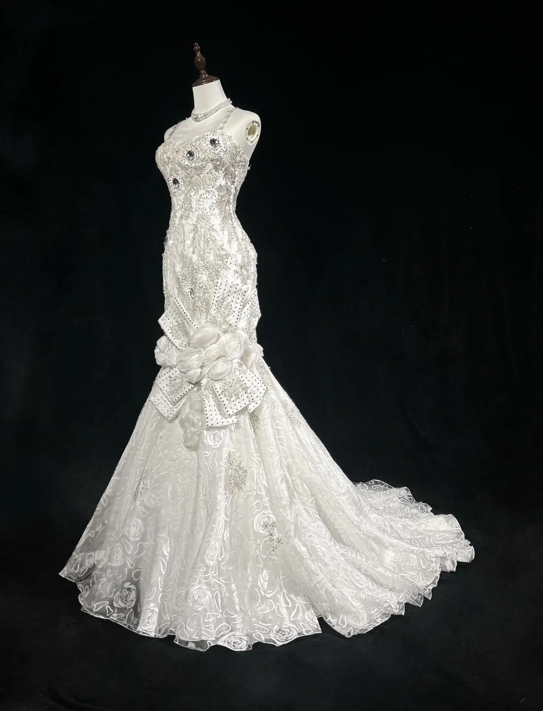 Retro Wedding Dress 1950s 1940s Mermaid Spaghetti Straps Tulle Long Wedding Dresses Bridal Gowns Elegant Brides Gown DH566