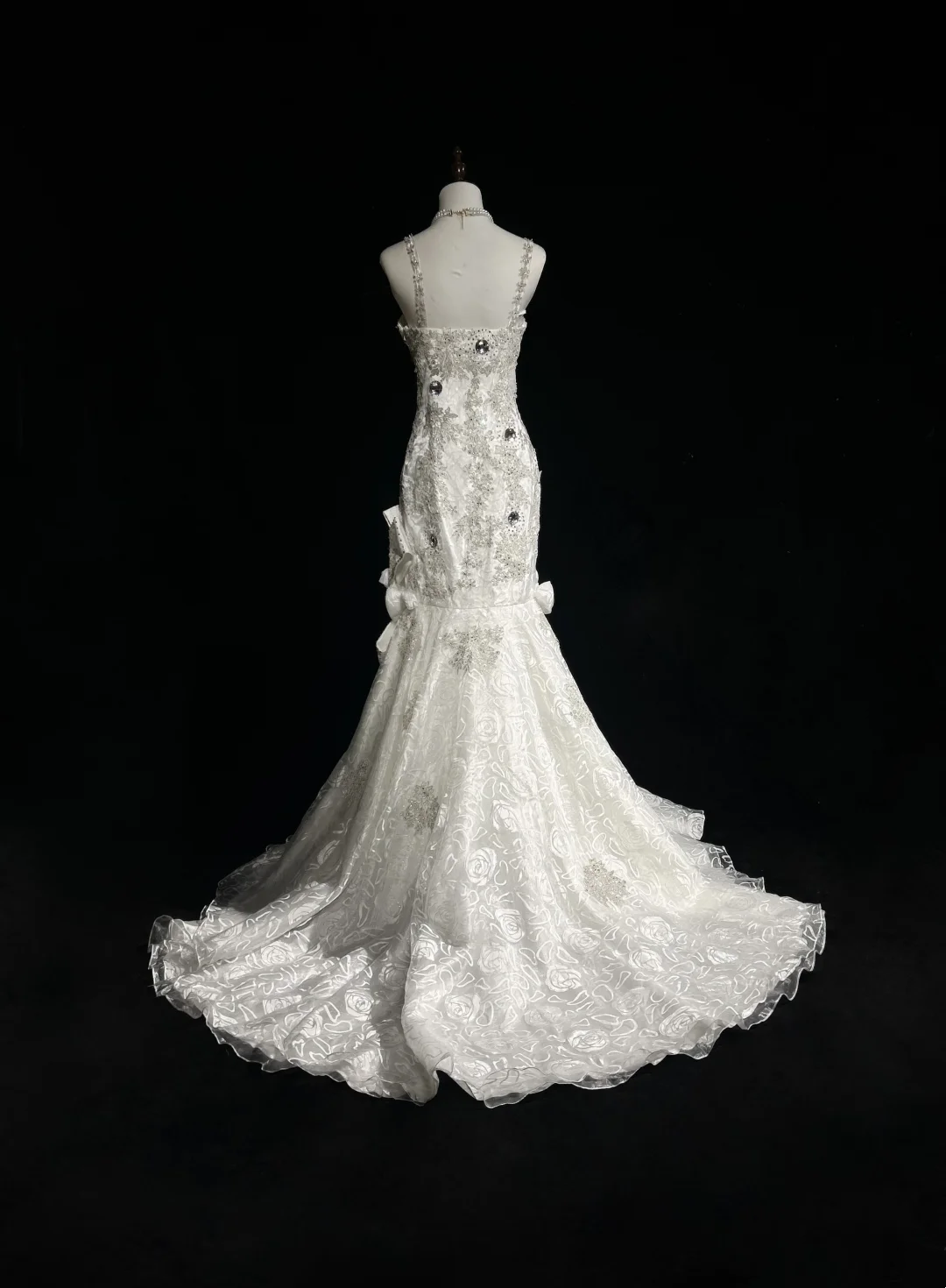 Retro Wedding Dress 1950s 1940s Mermaid Spaghetti Straps Tulle Long Wedding Dresses Bridal Gowns Elegant Brides Gown DH566