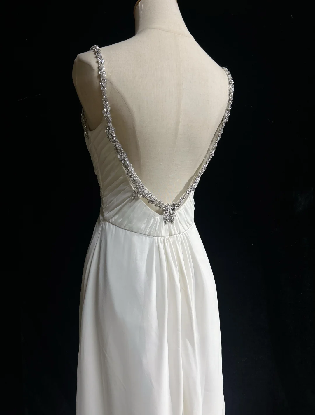 Retro Wedding Dress 1950s 1940s A Line Spaghetti Straps Chiffon White Long Wedding Dresses Bridal Gowns Brides Gown DH572