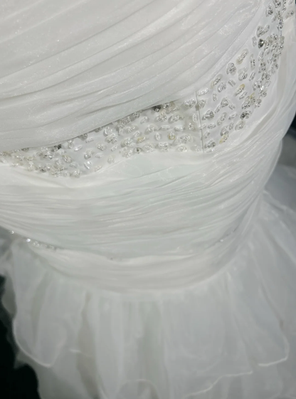 Retro Wedding Dress 1950s 1940s Mermaid Spaghetti Straps White Tulle Long Wedding Dresses Bridal Gowns Elegant Brides Gown DH573