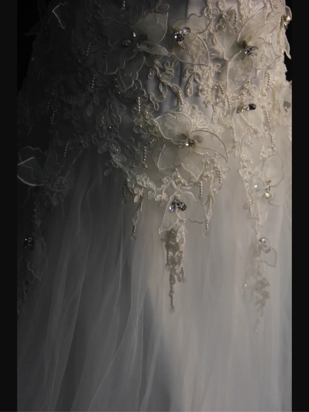 Vintage Wedding Dress 1970s Ball Gown Strapless White Tulle Wedding Dresses Bridal Gowns Elegant Brides Gown DH579