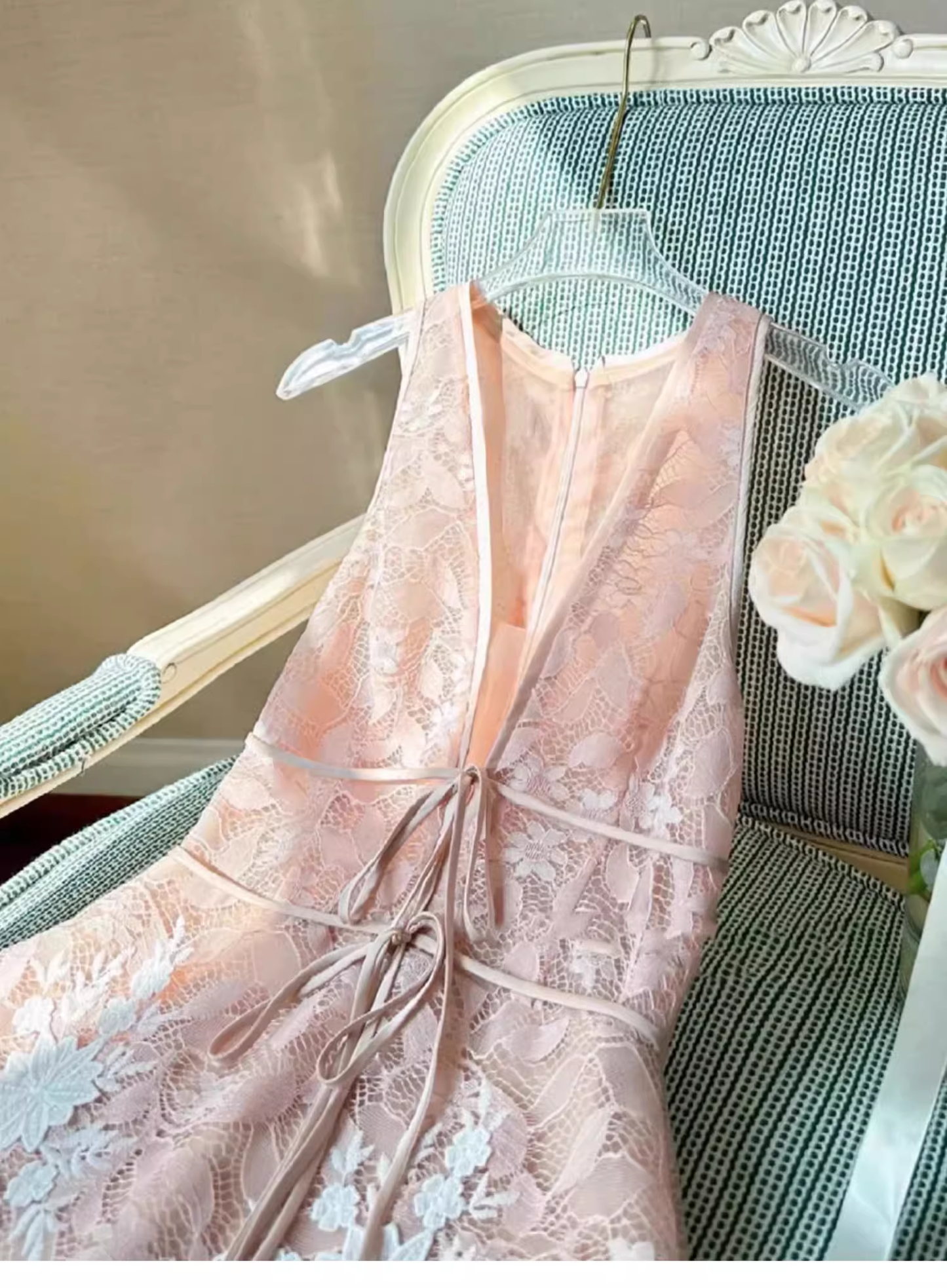 Pretty A line V Neck Lace Pink Short Formal 8th Grade Homecoming Dresses Summer Middle School Hoco Dress Homecoming Outfits DH644