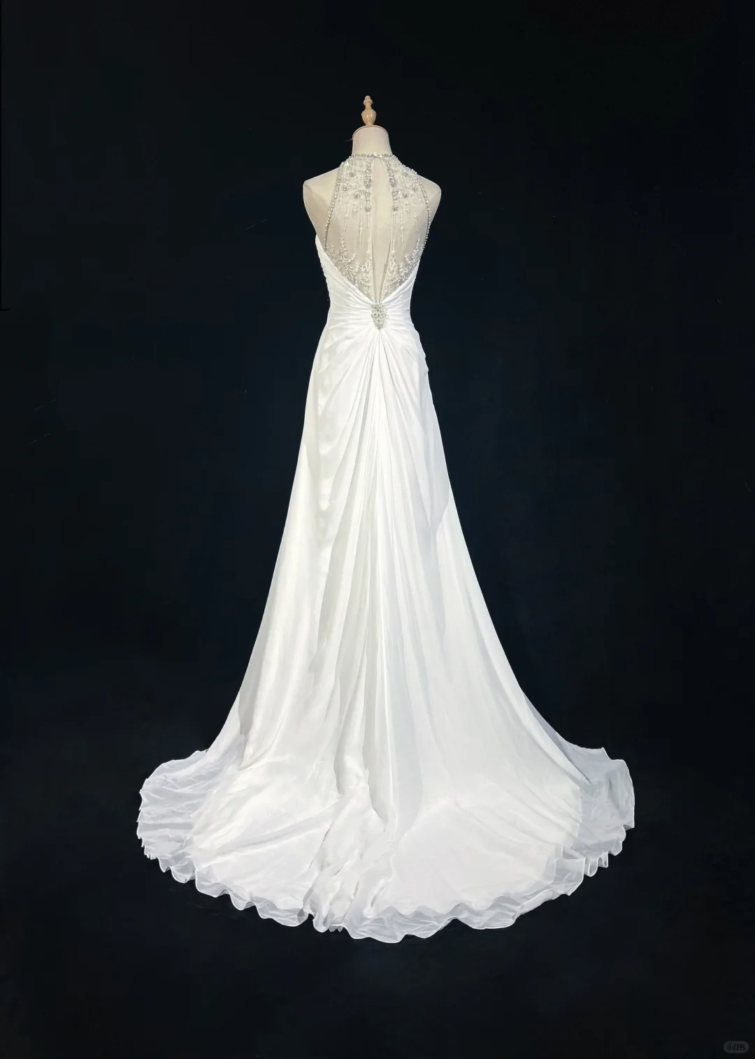 Vintage Bridal Gown 1960s A Line Jewel Neck Chiffon Long White Wedding Dresses Elegant Bridal Gowns DH658