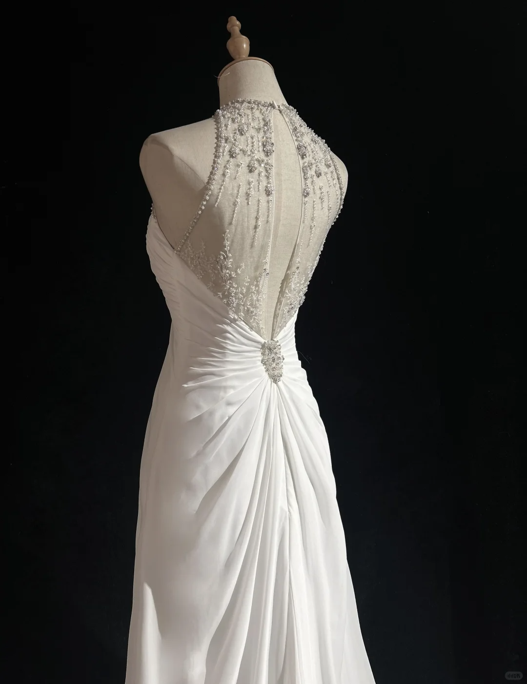 Vintage Bridal Gown 1960s A Line Jewel Neck Chiffon Long White Wedding Dresses Elegant Bridal Gowns DH658