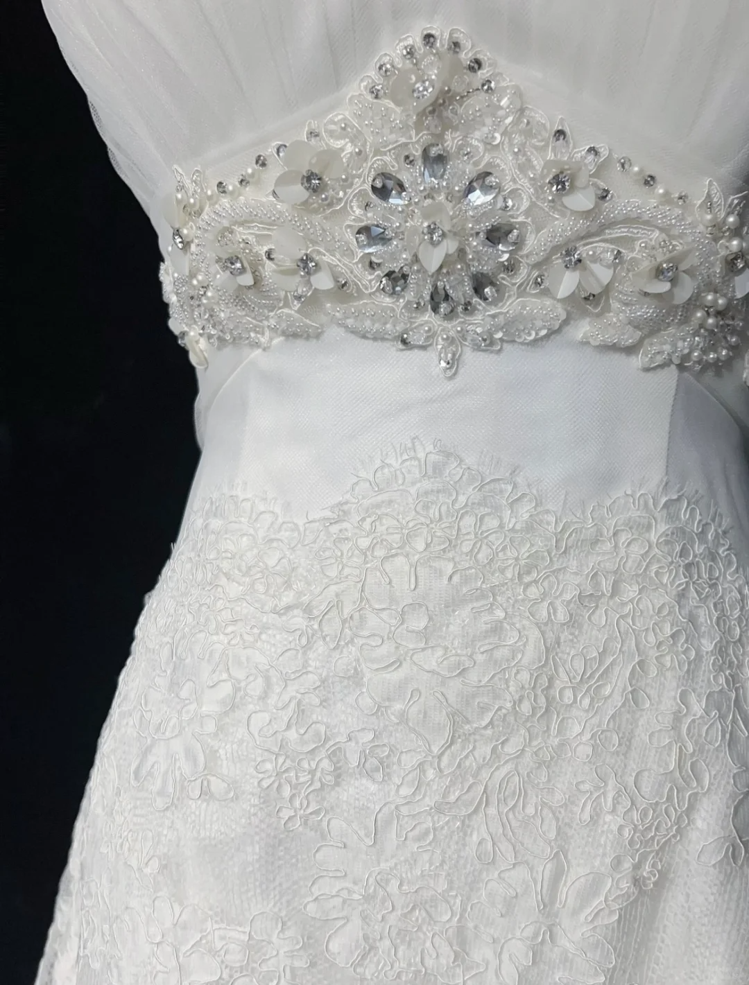 Vintage Bridal Gown 1960s A Line Strapless Tulle Lace Long White Wedding Dresses Elegant Bridal Gowns DH662