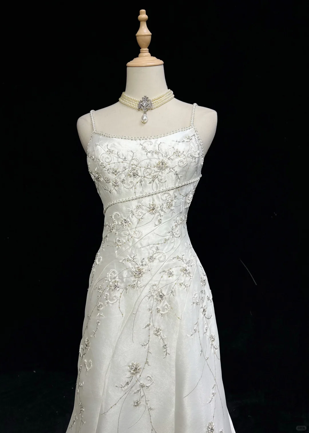 Vintage A line Spaghetti Straps White Satin Long 1940s 1950s Wedding Dresses Elegant Bridal Gowns DH664
