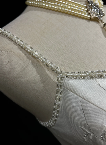 Vintage A line Spaghetti Straps White Satin Long 1940s 1950s Wedding Dresses Elegant Bridal Gowns DH664