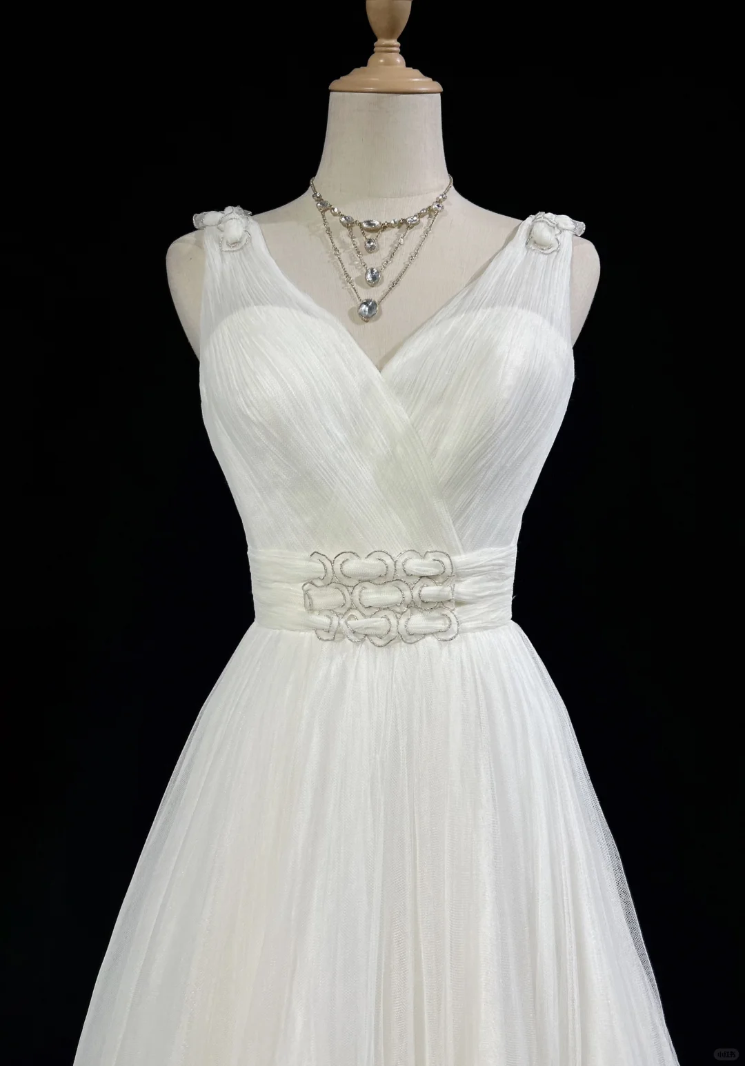 Vintage Bridal Gown 1960s Ball Gown V Neck Tulle Long White Wedding Dresses Elegant Bridal Gowns DH665