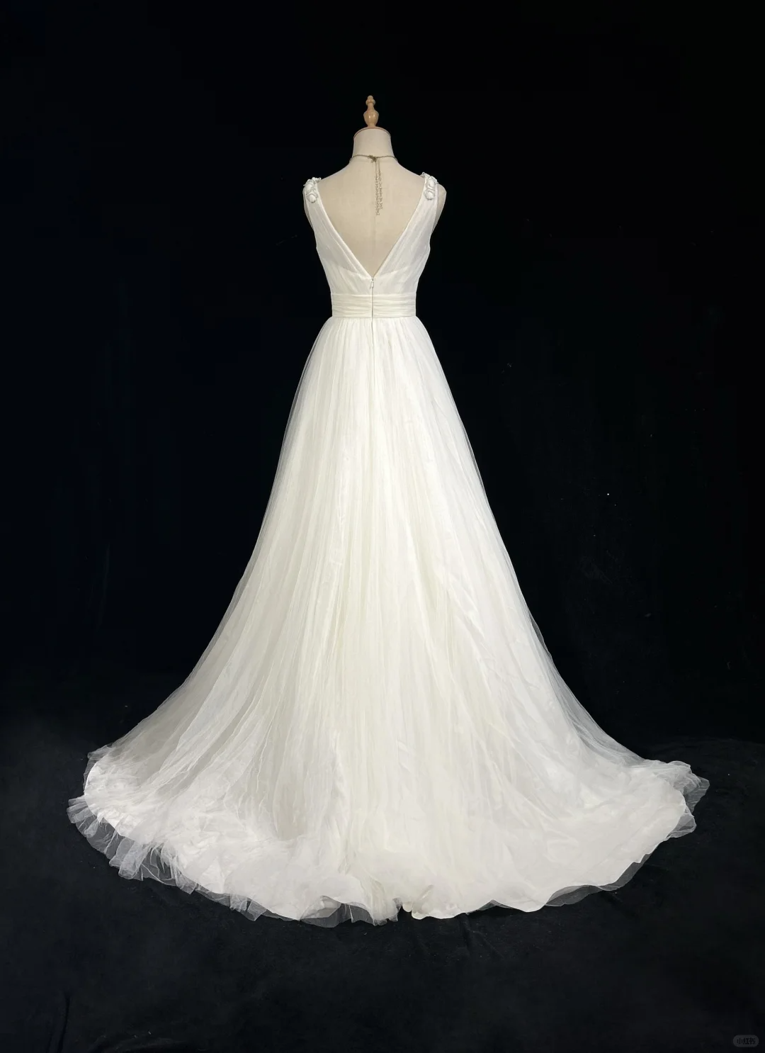 Vintage Bridal Gown 1960s Ball Gown V Neck Tulle Long White Wedding Dresses Elegant Bridal Gowns DH665
