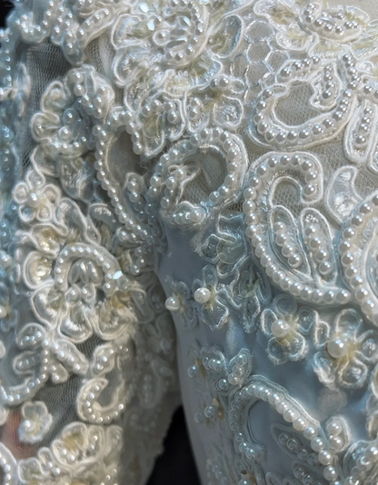 Vintage Bridal Gown 1960s Ball Gown V Neck Short Sleeves Ivory Long Summer Autumn Wedding Dresses Elegant Bridal Gowns DH670