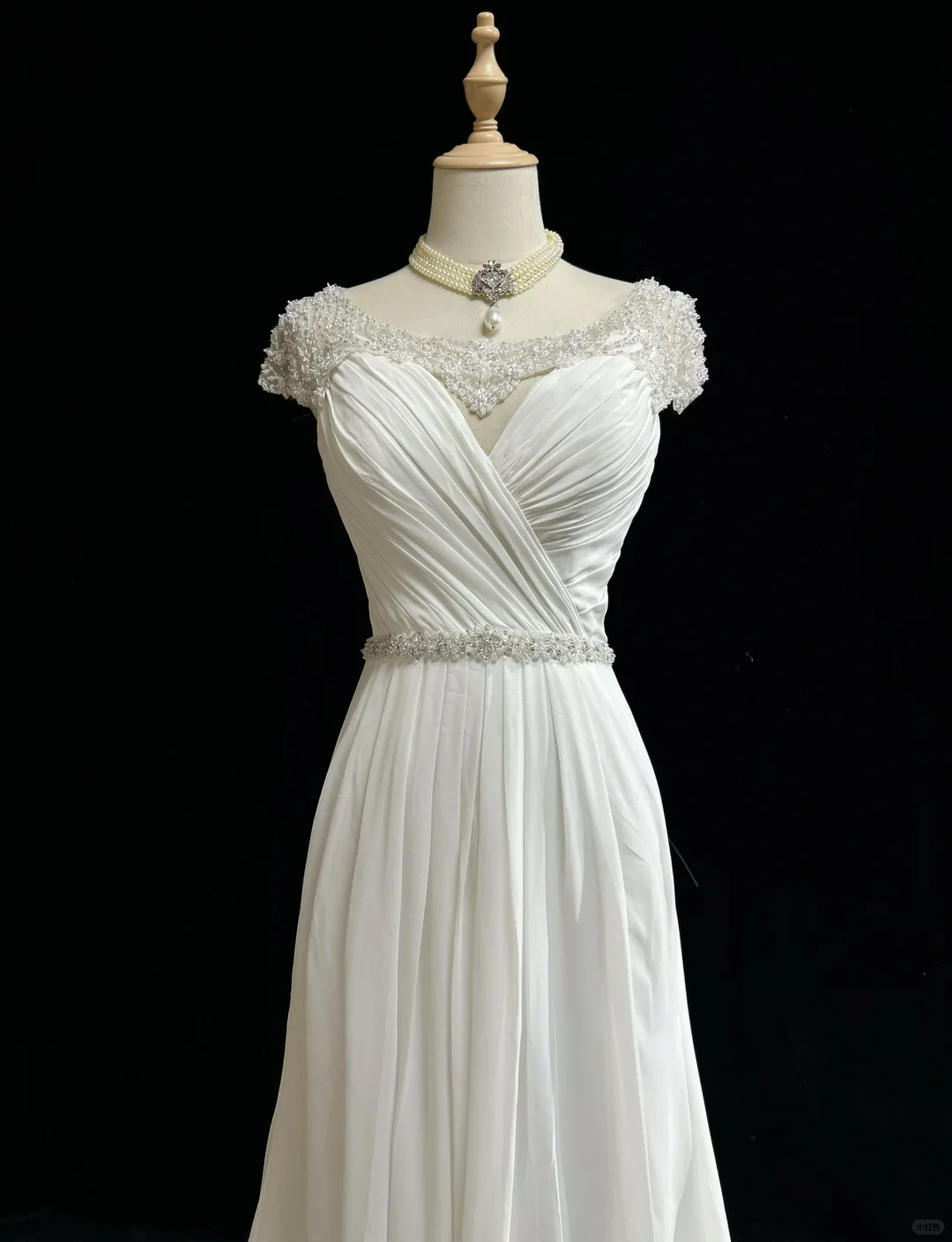 Vintage A line Scoop White Chiffon Long 1940s 1950s Wedding Dresses Elegant Bridal Gowns DH672