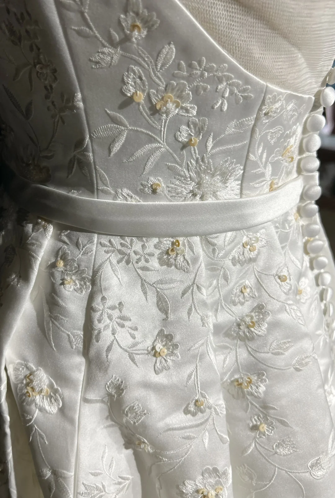 Vintage A line Bateau White Satin Long 1940s 1950s Wedding Dresses Elegant Bridal Gowns DH674