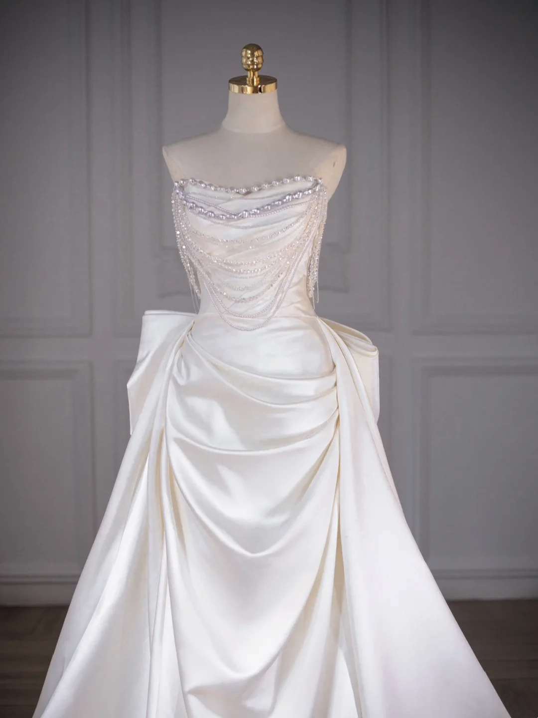 Classic Bridal Gown Sheath Sweetheart Satin Long White Wedding Dresses Elegant Bridal Gowns DH749