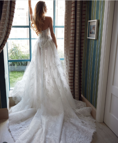 Modest Bridal Gown Ball Gown Strapless White Lace Long Summer Autumn Wedding Dresses Elegant Bridal Gowns DH853