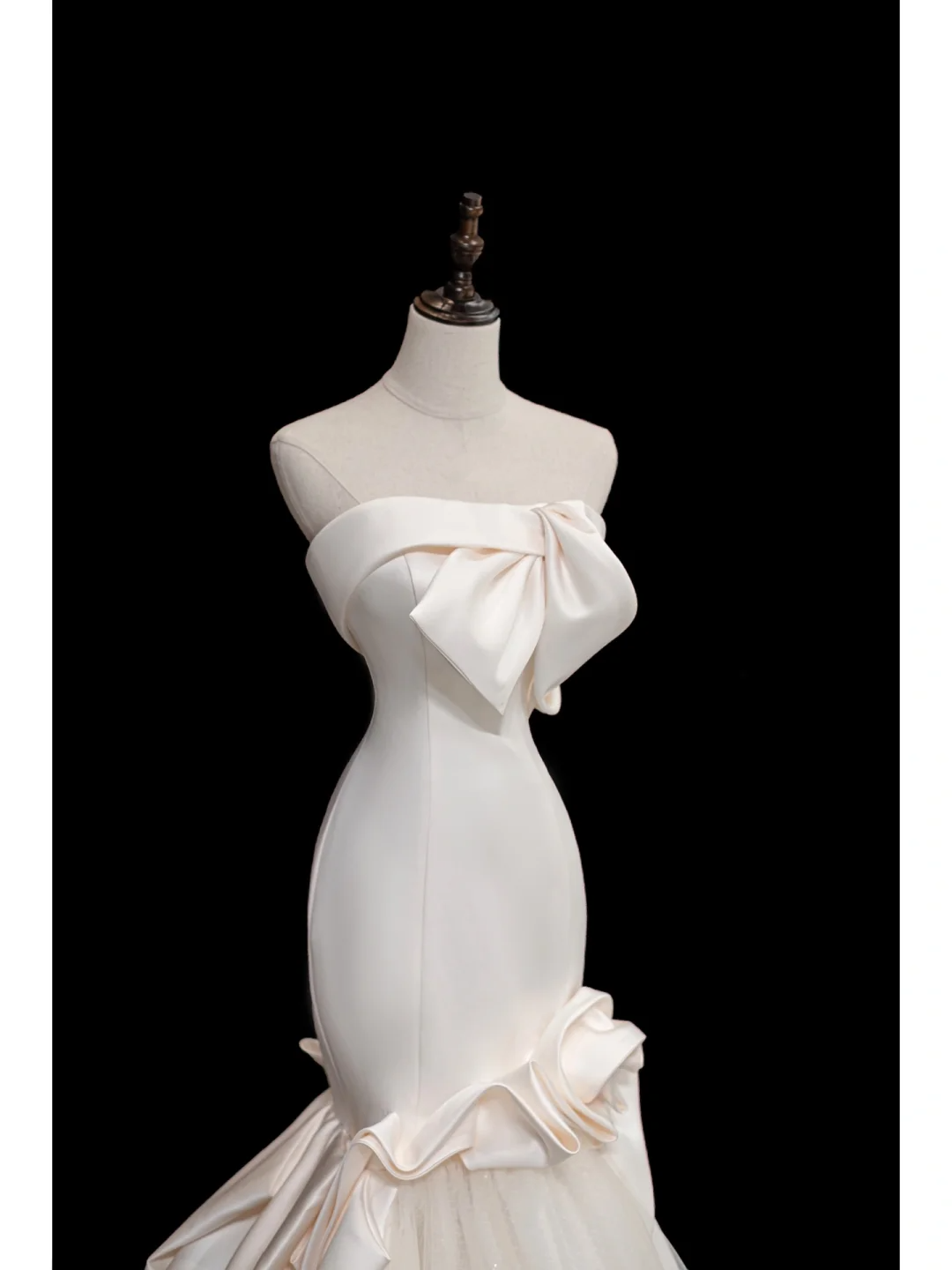 Timeless Bridal Gown Mermaid Strapless Satin Long Wedding Dresses Elegant Bridal Gowns DH874