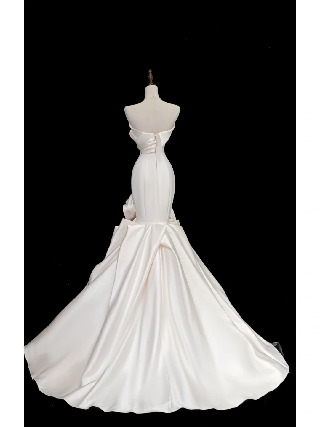 Timeless Bridal Gown Mermaid Strapless Satin Long Wedding Dresses Elegant Bridal Gowns DH874