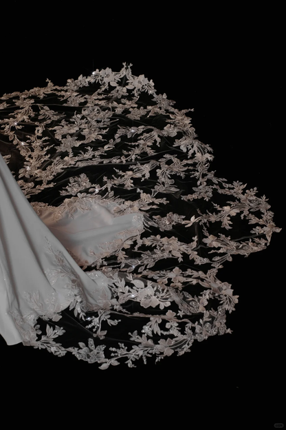 Timeless Bridal Gown Mermaid Off The Shoulder Satin Short Sleeves Wedding Dresses Elegant Bridal Gowns DH885