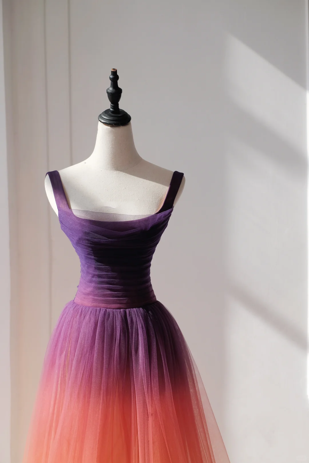 Elegant A Line Square Neck Grape Tulle Prom Dresses Party Dress Summer 20th Birthday Outfits 18th Birthday Dresses DH887