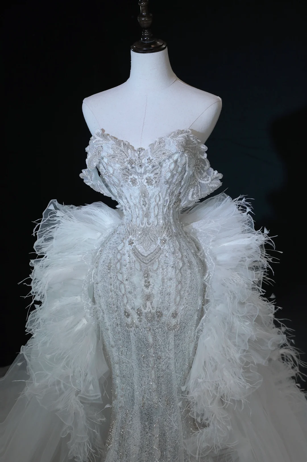 Timeless Bridal Gown Mermaid Off The Shoulder Silver Sequin Cap Sleeves Long Wedding Dresses Elegant Bridal Gowns DH897