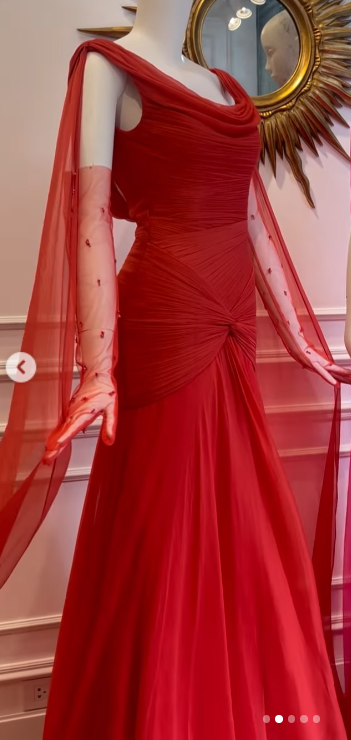 Elegant Mermaid Scoop Neck Pink Chiffon Long Prom Dresses Party Dress Summer 20th Birthday Outfits 18th Birthday Dresses DH904