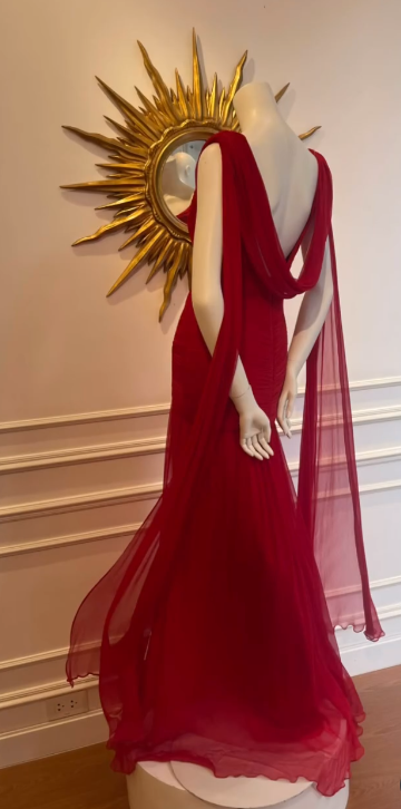 Elegant Mermaid Scoop Neck Pink Chiffon Long Prom Dresses Party Dress Summer 20th Birthday Outfits 18th Birthday Dresses DH904