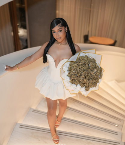 Sexy Sheath Strapless Short Ivory Satin Summer Birthday Dress Hoco Dress 19th Birthday Outfit Birthday Mini Graduation Dresses DP1040