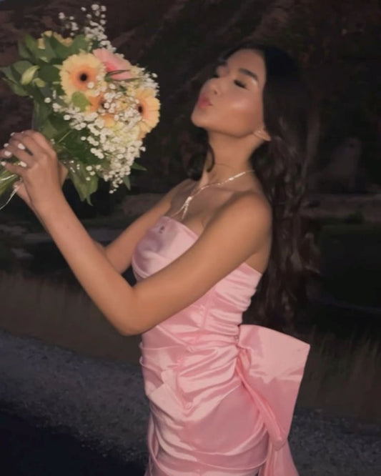 Cute Sheath Strapless Pink Short Summer Birthday Dress Hoco Dress Birthday Outfit 18th Birthday Mini Cocktail Dresses DP1102