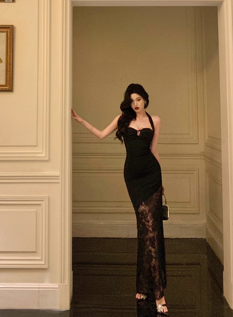 Elegant Mermaid Spaghetti Straps Black 21st Birthday Dress Party Gown Birthday Outfits Birthday Dress Ideas For Women DP1281