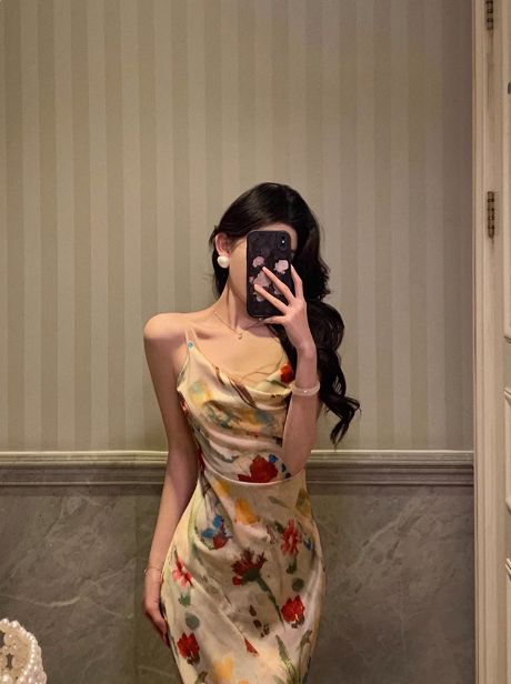 Classy Mermaid Pink Floral Long 18th Birthday Dress Party Gown 21st Birthday Outfits Birthday Dress Ideas For Women DP1282