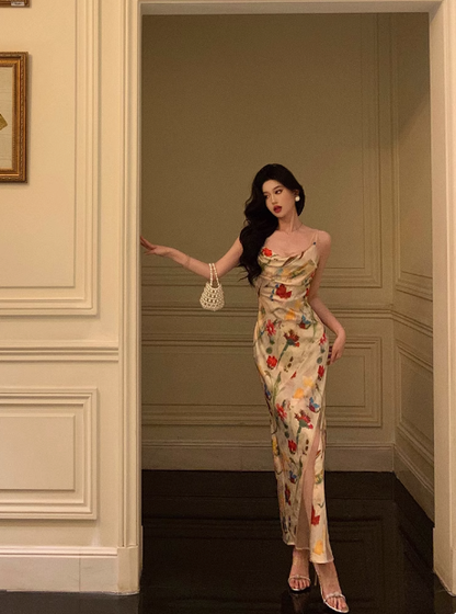 Classy Mermaid Pink Floral Long 18th Birthday Dress Party Gown 21st Birthday Outfits Birthday Dress Ideas For Women DP1282