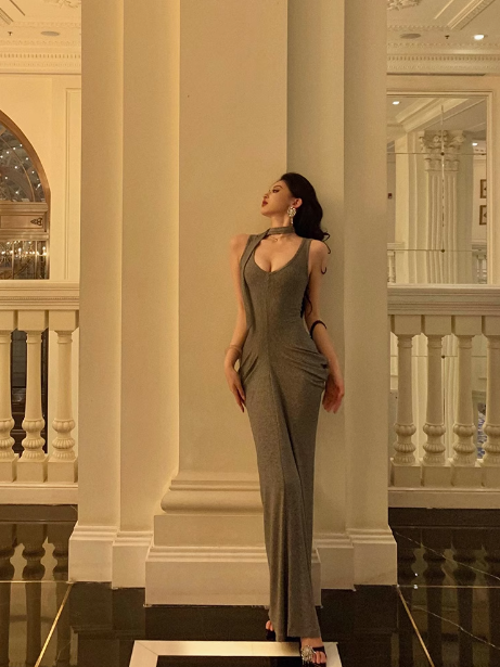 Sexy Mermaid Gray 18th Birthday Dress Party Gown Birthday Outfits Birthday Dress Ideas For Women DP1284