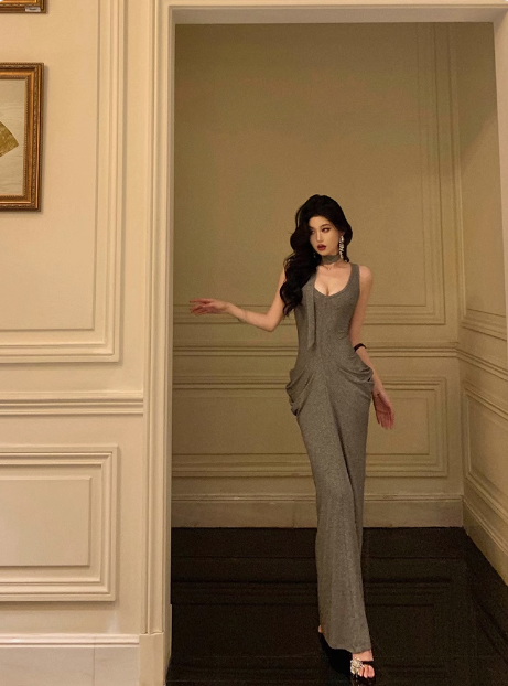 Sexy Mermaid Gray 18th Birthday Dress Party Gown Birthday Outfits Birthday Dress Ideas For Women DP1284