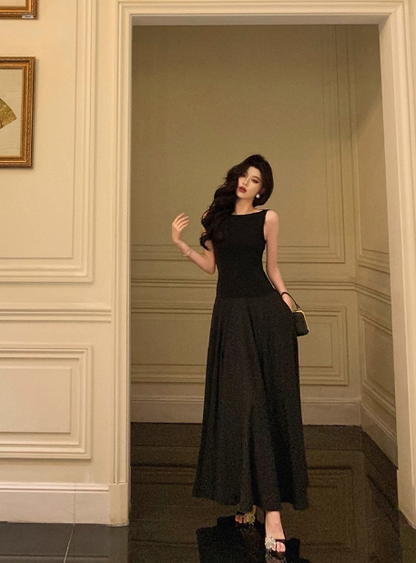 Elegant A line Black Sleeveless 21st Birthday Dress Party Gown Birthday Outfits Birthday Dress Ideas For Women DP1290