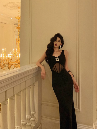 Classy Mermaid Black Long 18th Birthday Dress Party Gown 21st Birthday Outfits Birthday Dress Ideas For Women DP1295