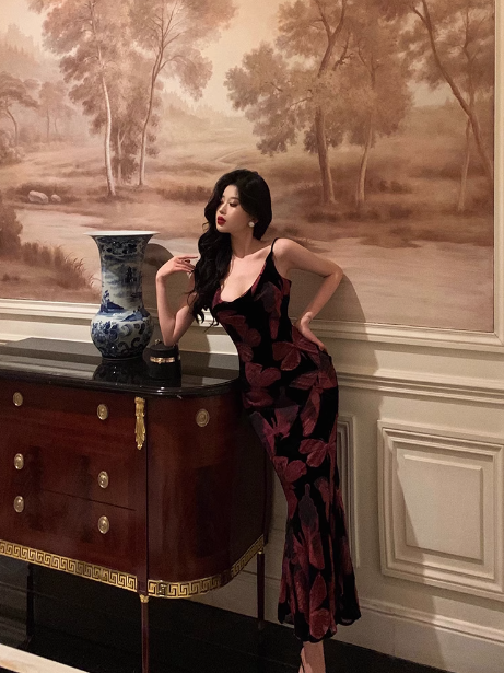 Classy Mermaid Spaghetti Straps Pink Black Long 18th Birthday Dress Party Gown 21st Birthday Outfits Birthday Dress Ideas For Women DP1312