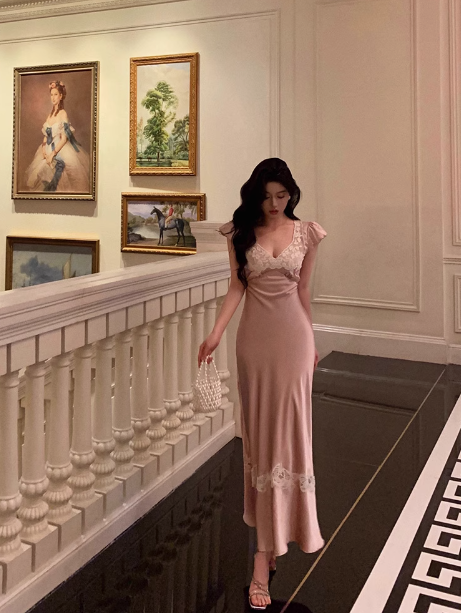 Classy Sheath Pink Satin Long 18th Birthday Dress Party Gown 21st Birthday Outfits Birthday Dress Ideas For Women DP1314