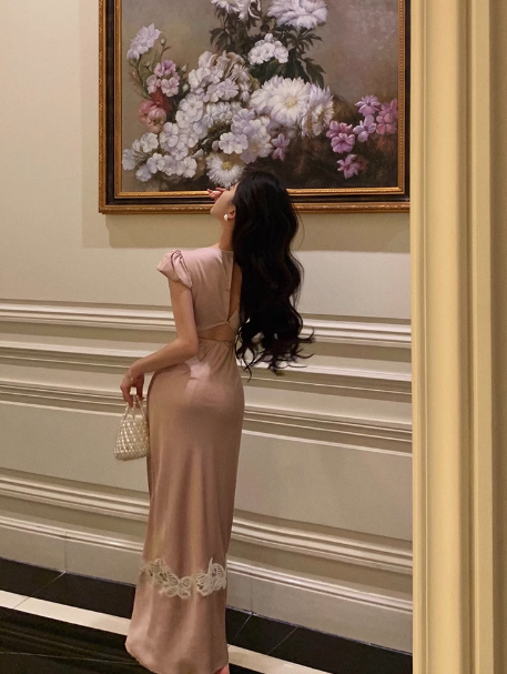 Classy Sheath Pink Satin Long 18th Birthday Dress Party Gown 21st Birthday Outfits Birthday Dress Ideas For Women DP1314