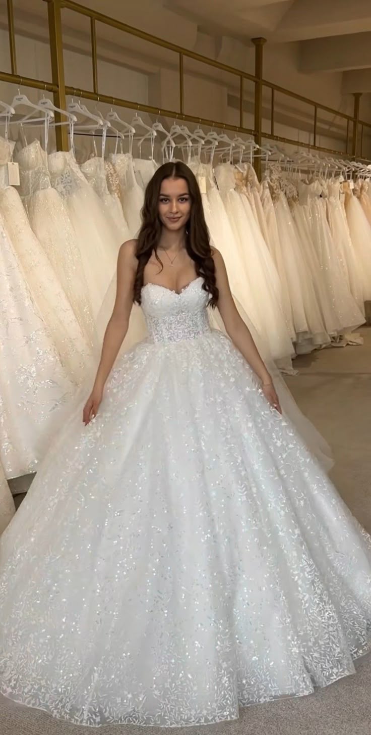 Classic Bridal Gown Ball Gown Sweetheart Lace White Wedding Dresses Minimalist Bridal Gowns DP1373