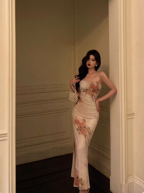 Elegant Sheath Spaghetti Straps Pink Sleeveless Burgundy 23rd Birthday Dress Party Gown Birthday Outfits Birthday Dress Ideas For Women DP1389