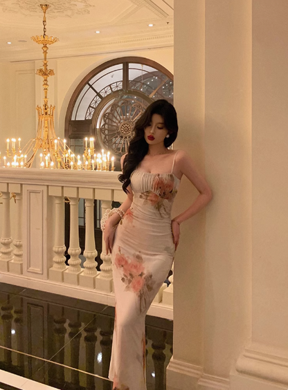 Elegant Sheath Spaghetti Straps Pink Sleeveless Burgundy 23rd Birthday Dress Party Gown Birthday Outfits Birthday Dress Ideas For Women DP1389