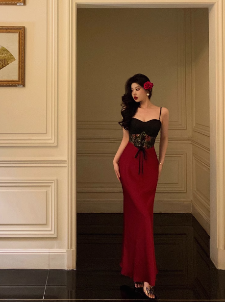 Classy Mermaid Spaghetti Straps Red Long 18th Birthday Dress Party Gown 21st Birthday Outfits Birthday Dress Ideas For Women DP1395