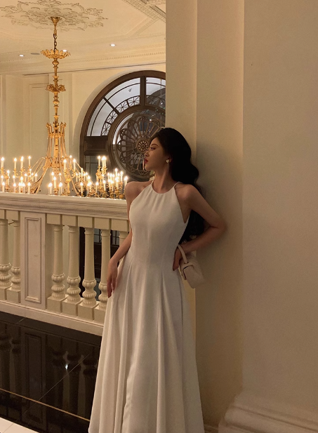 Elegant A Line White Sleeveless 23rd Birthday Dress Party Gown Birthday Outfits Birthday Dress Ideas For Women DP1411