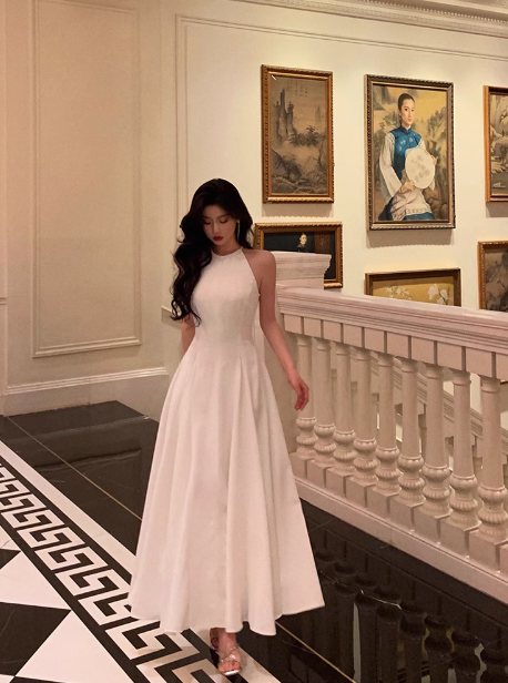 Elegant A Line White Sleeveless 23rd Birthday Dress Party Gown Birthday Outfits Birthday Dress Ideas For Women DP1411