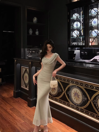 Elegant Sheath Green Tulle Sleeveless 23rd Birthday Dress Party Gown Birthday Outfits Birthday Dress Ideas For Women DP1417