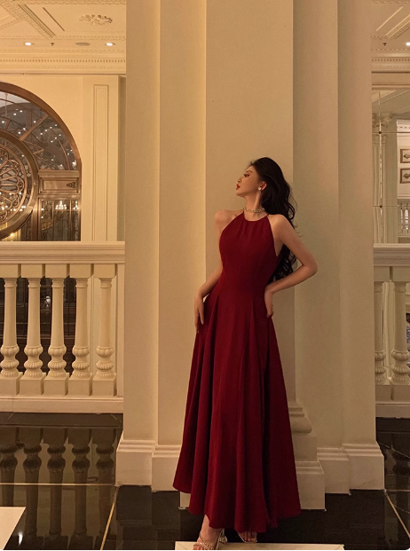 Elegant A Line Red Sleeveless 23rd Birthday Dress Party Gown Birthday Outfits Birthday Dress Ideas For Women DP1420