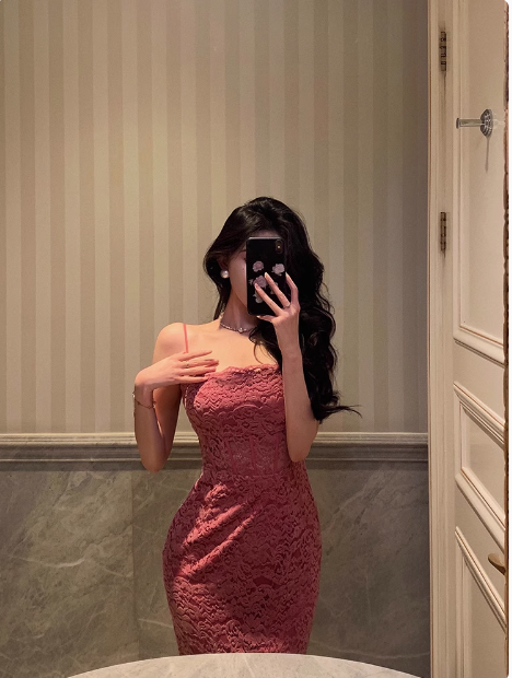 Elegant Mermaid Spaghetti Straps Lace 21st Birthday Dress Party Gown Birthday Outfits Birthday Dress Ideas For Women DP1439