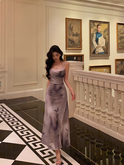 Elegant Mermaid Spaghetti Straps Chiffon 21st Birthday Dress Party Gown Birthday Outfits Birthday Dress Ideas For Women DP1440