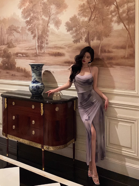 Elegant Mermaid Spaghetti Straps Chiffon 21st Birthday Dress Party Gown Birthday Outfits Birthday Dress Ideas For Women DP1440