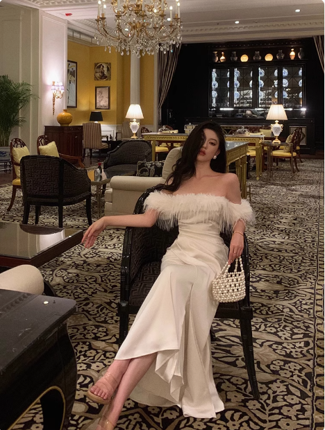 Elegant Mermaid Off The Shoulder White Satin 21st Birthday Dress Party Gown Birthday Outfits Birthday Dress Ideas For Women DP1447