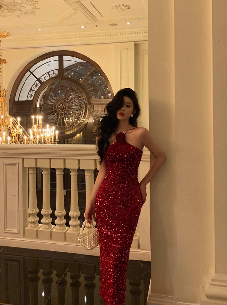 Sexy Mermaid Red Halter Sequin 21st Birthday Dress Party Gown Birthday Outfits Birthday Dress Ideas For Women DP1456